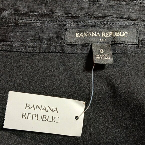 BANANA REPUBLIC Black Sheer A-Line Skirt Size 8 - Picture 5 of 5